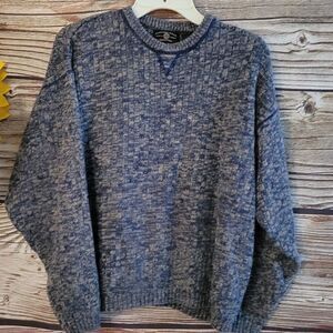 American eagle long sleeve sweater men's large blue/tan mix Pre-owned